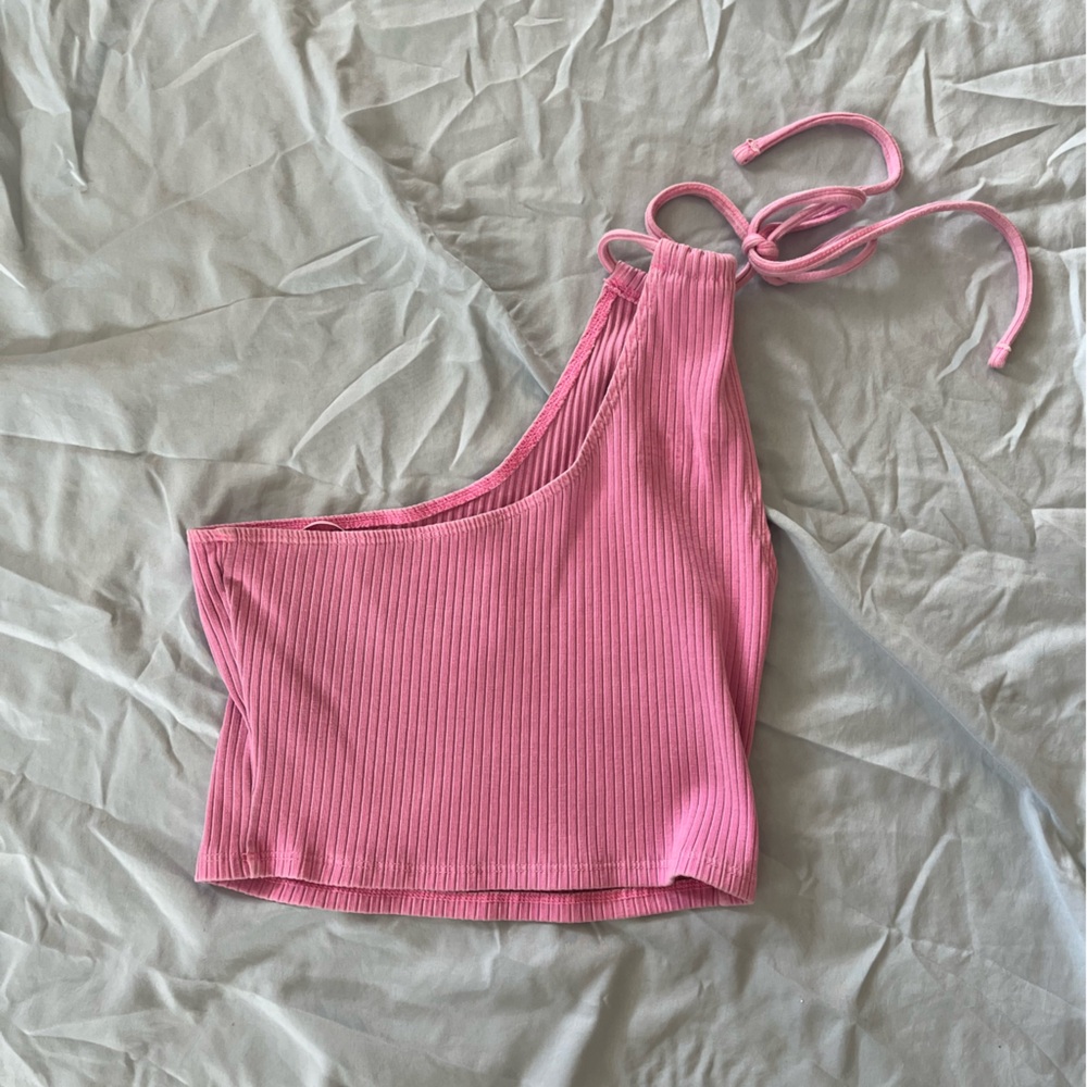 Aerie One Strap Pink Tank Top